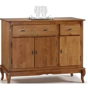 Buffet Bianca Imbuia 3 Portas 2 Gavetas Base Imbuia 132cm - 59801