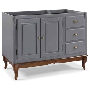 Balcao Pia Stein Cinza Escuro 2 Portas 3 Gavetas 120cm - 59806