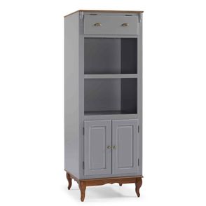 Torre Quente Cozinha Stark Cinza Escuro 2 Portas 1 Gaveta 205cm - 59809