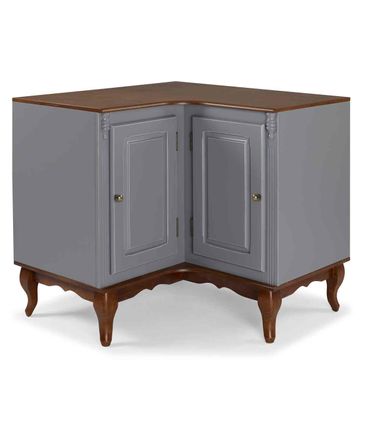 Balcao de Canto Cinza Escuro 2 Portas 95cm - 59810