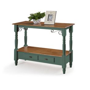 Aparador Elegance Verde Musgo Tampo Imbuia 2 Gavetas Pes Torneados 116cm - 59860
