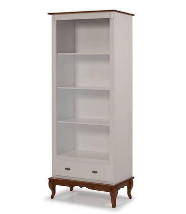 Estante Jone Off White 3 Prateleiras 1 Gaveta Base Imbuia 205cm - 59875
