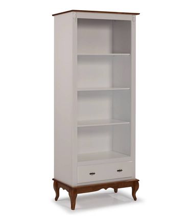 Estante Jone Off White 3 Prateleiras 1 Gaveta Base Imbuia 205cm - 59875