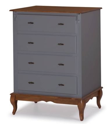 Comoda Malci Cinza Escuro 4 Gavetas 116cm - 59898