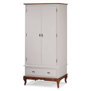 Roupeiro Taco Off White 2 Portas 1 Gaveta 205cm - 59911