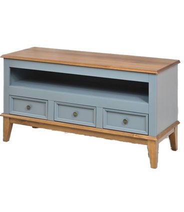 Rack Detroit Cinza Com Amendoa 3 Gavetas 62cm - 54727