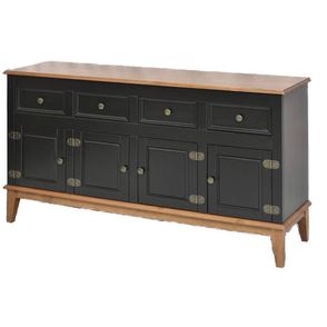 Buffet Antoine Preto 4 Gavetas 4 Portas 83cm - 56118