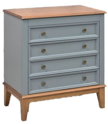 Comoda Luna 4 gavetas Cinza 83cm - 58742