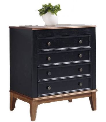 Comoda Luna 4 gavetas Preto 83cm - 58743