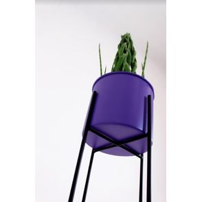 Cachepot Rouxinol Violeta Estrutura Preta 68cm - 46266