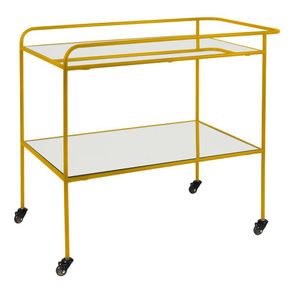 Carrinho Bar Delia Aco Gold Tampos Espelhados 82 cm - 59983