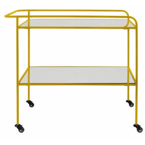 Carrinho Bar Delia Aco Gold Tampos Espelhados 82 cm - 59983