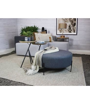 Puff Beagle Redondo Veludo Verde Base Preta 30cm - 60116