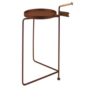 Mesa Apoio Palace Alta Tampo Aco Corten Base Aco Corten 75cm - 60155
