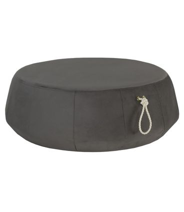 Puff Jack Veludo Cinza Cordao Chamapgne 27cm - 60161