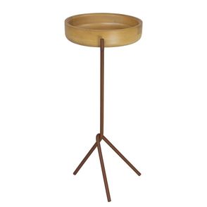 Mesa Apoio Monalisa Alta Natural Base Aco Corten 56cm - 60202