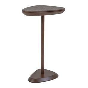 Mesa Apoio Elsinki Baixa Couro Castanho Base e Haste Aco Corten 55cm - 60230