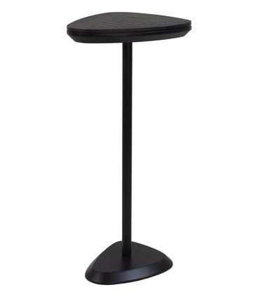 Mesa Apoio Elsinki Alta Couro Croco Haste e Base Preta 65cm - 60233