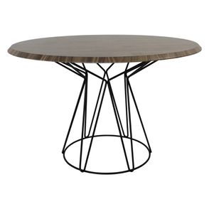 Mesa Jantar Cost Nogueira Base Preta 135cm - 60265