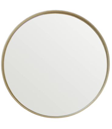 F.L. Espelho Dakota Redondo Prata Borda Gold 75cm - 60282