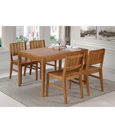 Mesa Jantar Salvador Tampo Madeira 120cm - 60311