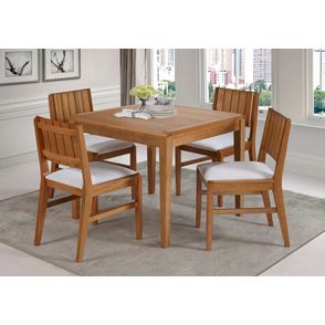 Kit 2 Cadeiras Salvador Verniz Jatoba Estofada 43cm - 60332