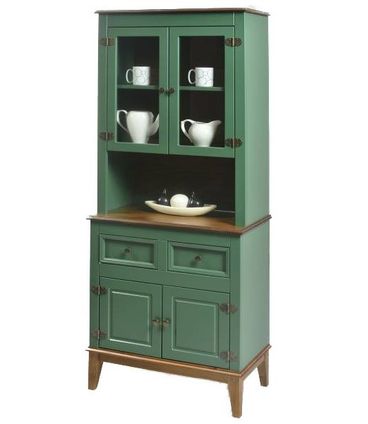 Arca e Oratorio Magali Verde 2 Portas 2 Gavetas Base Amendoa 183cm - 60407