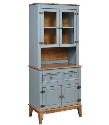 Arca e Oratorio Magali Cinza 2 Portas 2 Gavetas Base Amendoa 183cm - 60408