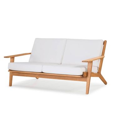 Conjunto Buriti Stain Jatoba Sofa + Poltrona Estofado Branco - 60506