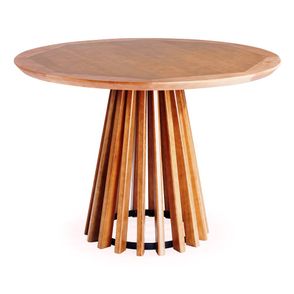 Mesa de Jantar Brisa Tampo Redondo Madeira Verniz Mel 130cm - 60516