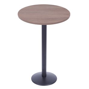 Mesa Bistro Luisiana com Tampo Redondo Imbuia de 60cm Base Ferro Preta - 56924