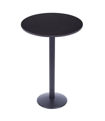 Mesa Bistro Luisiana com Tampo Redondo Preto de 60cm Base Ferro Preta - 60572