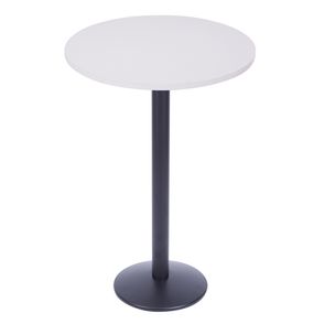 Mesa Bistro Luisiana com Tampo Redondo Branco de 70cm Base Ferro Preta - 60573