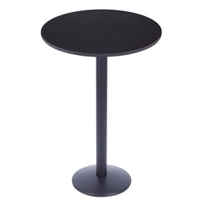 Mesa Bistro Luisiana com Tampo Redondo Preto de 70cm Base Ferro Preta - 60575