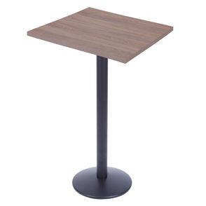 Mesa Bistro Luisiana com Tampo Quadrado Imbuia de 60cm Base Ferro Preta - 60580