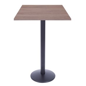 Mesa Bistro Luisiana com Tampo Quadrado Imbuia de 60cm Base Ferro Preta - 60580