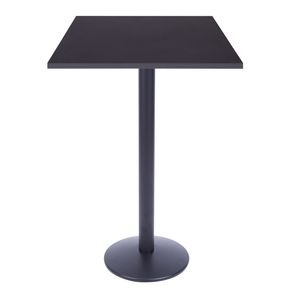 Mesa Bistro Luisiana com Tampo Quadrado Preto de 60cm Base Ferro Preta - 60581