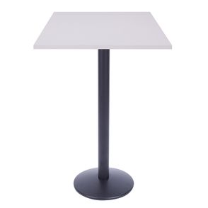 Mesa Bistro Luisiana com Tampo Quadrado Branco de 70cm Base Ferro Preta - 60582