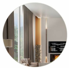 Espelho Redondo Lunes Medio cor Off White 45 cm (DIAM) - 57968