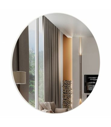 F.L. Espelho Redondo Lunes Extra Grande cor Off White 75 cm (DIAM) - 57969