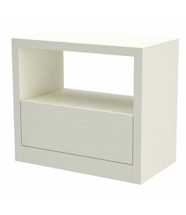 Mesa de Cabeceira Kiev com 1 Gaveta cor Off White - 57710
