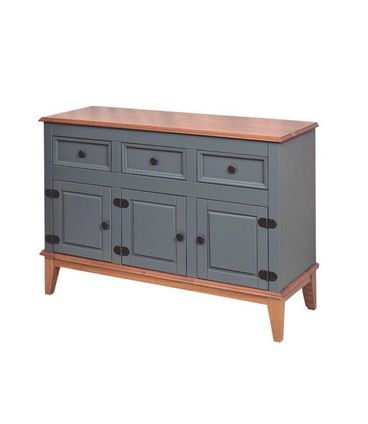 Buffet Antoine 3 Portas e 3 Gavetas Cinza com Amendoa 114cm - 61259