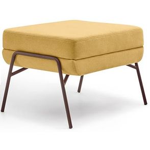 Pufe Memphis Amarelo Base Aço Corten 42cm - 61815