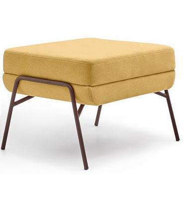 Pufe Memphis Amarelo Base Aço Corten 42cm - 61815