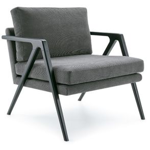 Poltrona Vertice Grafite Base Preta 76cm - 61818