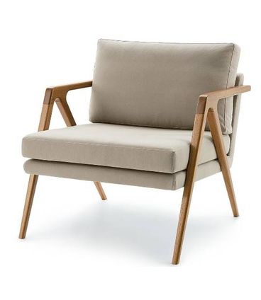 Poltrona Vertice Bege Base Amendoa 76cm - 61820