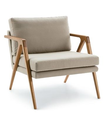 Poltrona Vertice Bege Base Amendoa 76cm - 61820