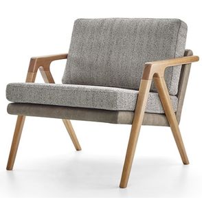 Poltrona Vertice Cinza Acabamento Chumbo Base Amendoa 76cm - 61821