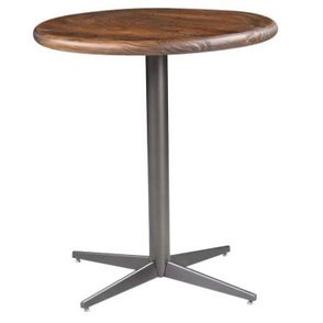 Mesa Jantar Redonda Basique Rustic Brown Base Grafite 70cm - 58140