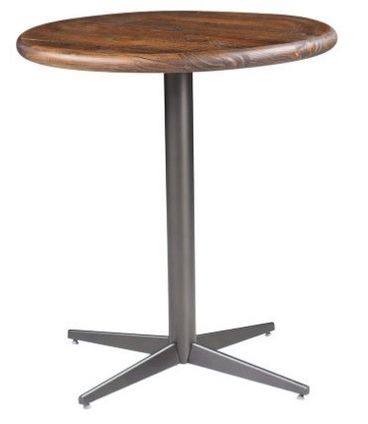 Mesa Jantar Redonda Basique Rustic Brown Base Grafite 70cm - 58140